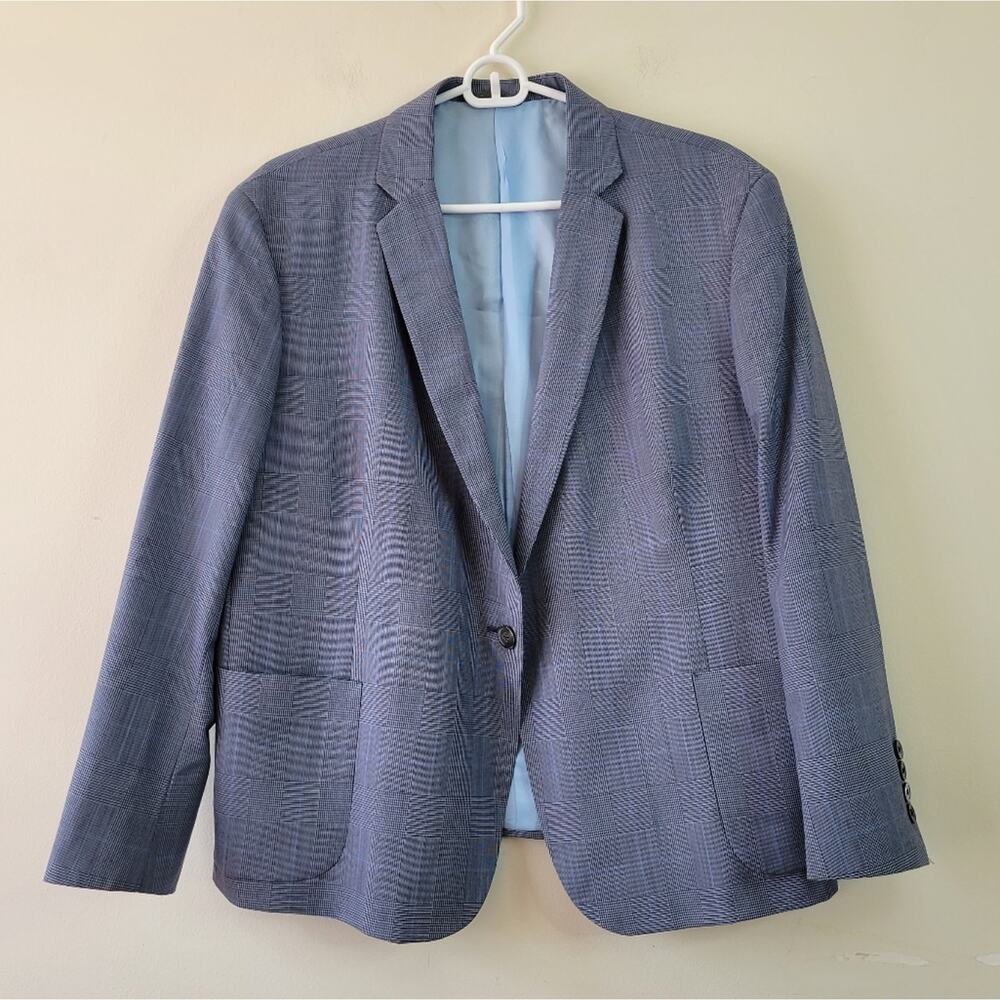 Holland and Sherry London blazer Glen Plaid Wool XLP
